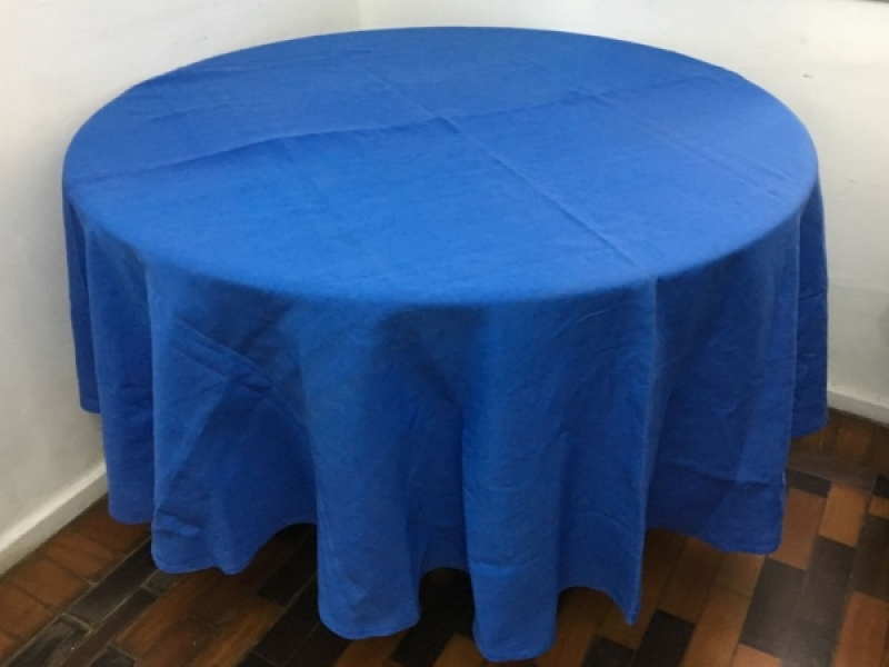 Toalha de Mesa Redonda Azul Itajaí - Toalha de Mesa Redonda para Hotelaria Toalha de Mesa Redonda Azul Itajaí - Toalha de Mesa Redonda para Hotelaria